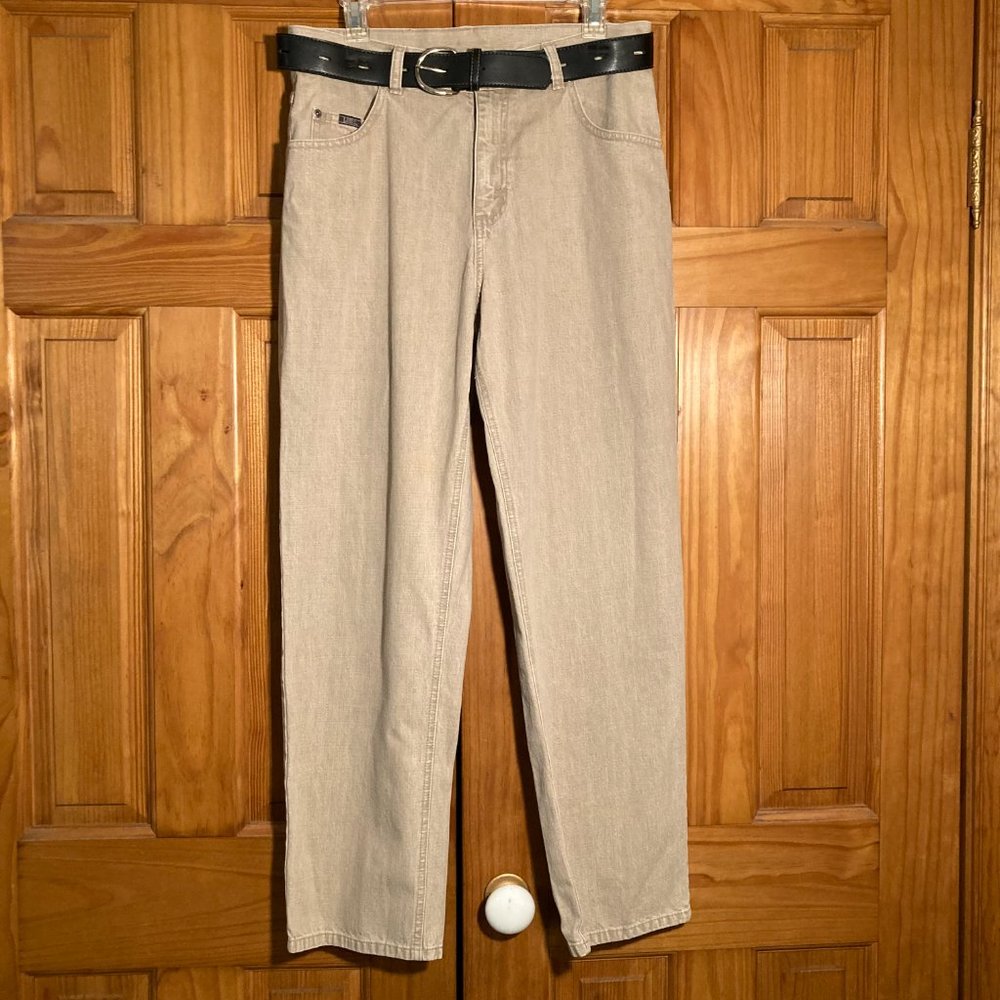 NWOT Lee Vintage 80s 90s Denim Jeans Belt Tan Size 12S 12 Short